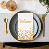 LEKOCH 100 PCS, “Welcome" Paper Napkins for Wedding 2ply, Disposable Napkins with Elegant Design Perfect for Wedding Special Events