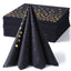 LEKOCH 50 PCS Disposable Black Napkins with Gold Dot, Linen Feel Airlaid Decorative Hand Towel Black Napkins for Birthday Party Wedding