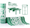LEKOCH Disposable Green Airlaid Paper Table Runners Roll Placemats Line Feel for Dining Table Cover