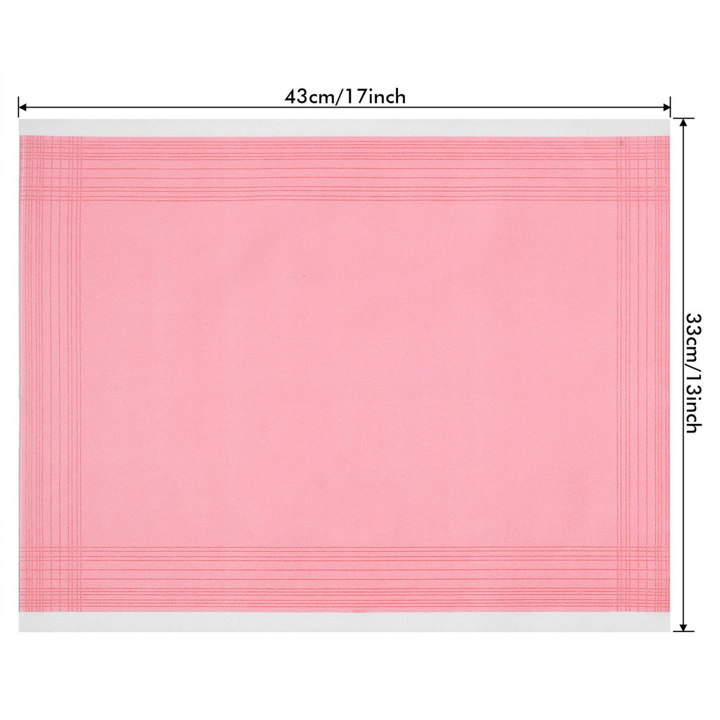 Disposable Table Mats, Linen Feel Airlaid  Paper Placemat Pink, Eco Friendly Dining  Placemat Party, Wedding, Restaurant, 43cm x 33cm, Pack of 50