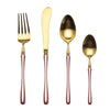 LEKOCH® 4 Pieces Luxurious Series Gold With Pink Cutlery - lekochshop