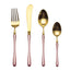 LEKOCH® 4 Pièces Luxurious Series Or Avec Couverts Roses
