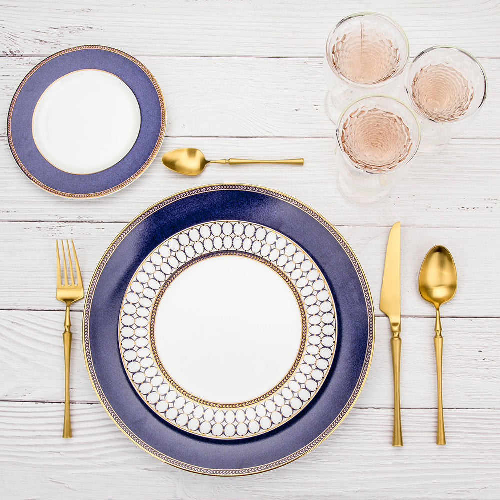 LEKOCH® 4 Pieces Azure Dragon Matte Gold Cutlery Set - lekochshop
