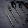 LEKOCH® 8 Pieces Stainless Steel Mirror Polished Cutlery Black Silverware Set Service for 2 Person