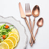 LEKOCH® 4 Pieces Azure Dragon Rose Gold Cutlery Set - lekochshop