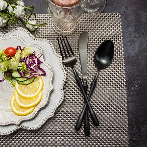 LEKOCH® 4 Pieces Luxurious Series Black Cutlery Set - lekochshop