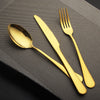 LEKOCH® 4 Pieces Simple Series Gold Cutlery - lekochshop