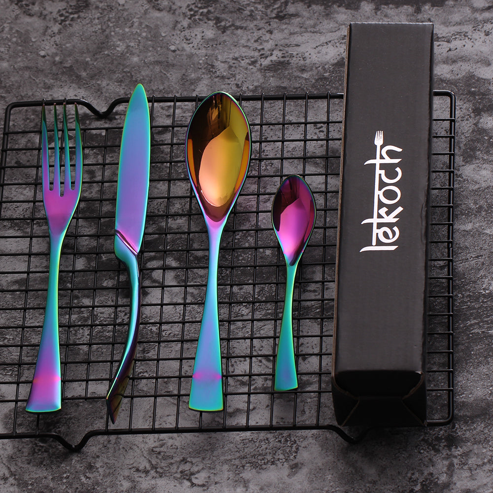LEKOCH® 4 Pieces Vogue Series Rainbow Cutlery - lekochshop