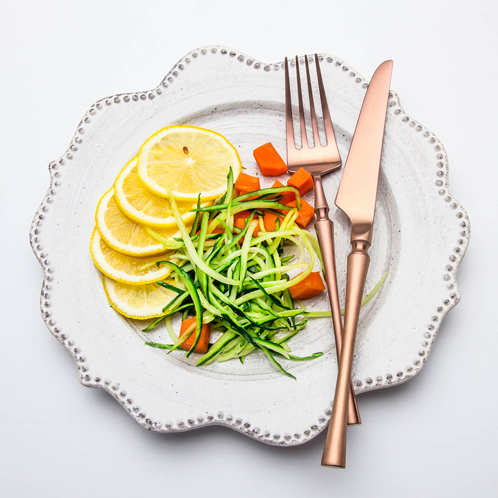LEKOCH® 4 Pieces Azure Dragon Rose Gold Cutlery Set - lekochshop