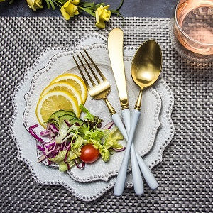 LEKOCH® 4 Pieces Luxurious Series Gold with White Flatware - lekochshop