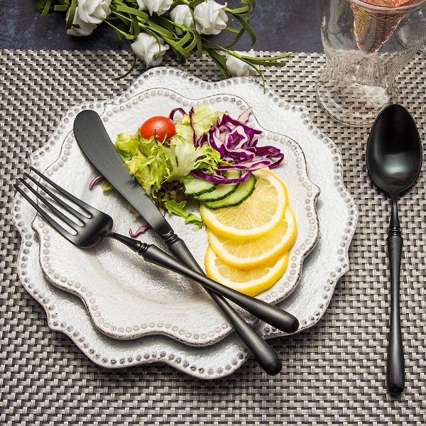 LEKOCH® 4 Pieces Luxurious Series Black Cutlery Set - lekochshop