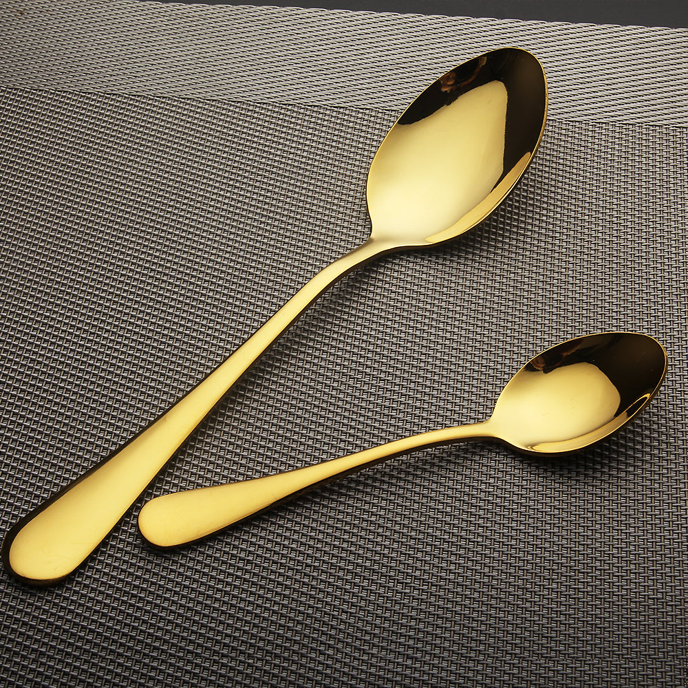 LEKOCH® 4 Pieces Simple Series Gold Cutlery - lekochshop