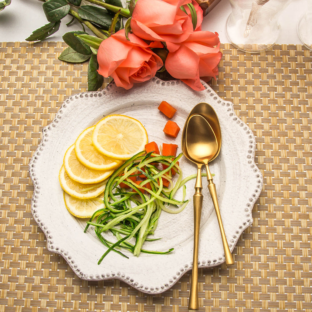 LEKOCH® 4 Pieces Azure Dragon Matte Gold Cutlery Set - lekochshop