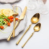 LEKOCH® 4 Pieces Azure Dragon Matte Gold Cutlery Set - lekochshop
