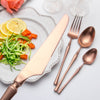 LEKOCH® 4 Pieces Azure Dragon Rose Gold Cutlery Set - lekochshop