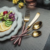 LEKOCH® 4 Pieces Luxurious Series Gold With Pink Cutlery - lekochshop