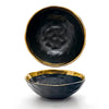 LEKOCH® Matte Gilt-Edged Black Ceramic Bowl - 350ml - lekochshop