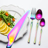LEKOCH® 4 Pieces Azure Dragon Matte Rainbow Cutlery Set - lekochshop