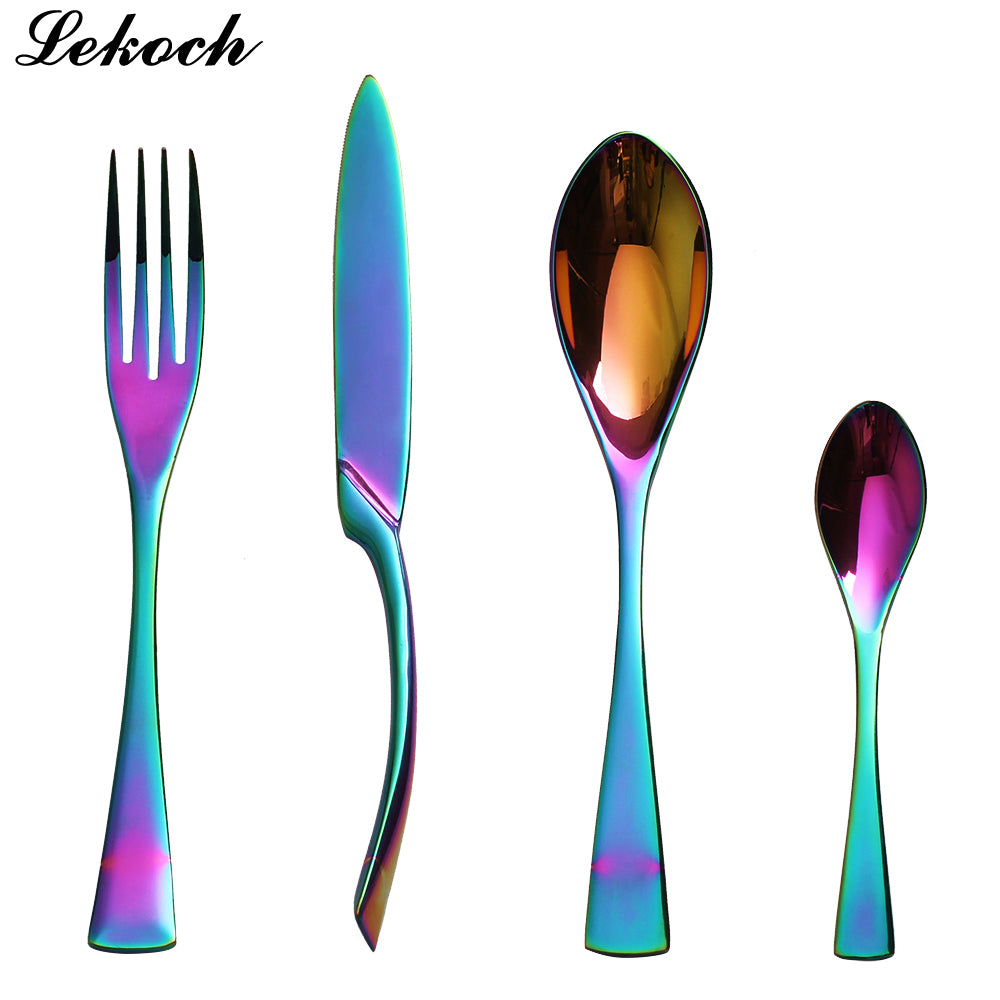 LEKOCH® 4 Pieces Vogue Series Rainbow Cutlery - lekochshop