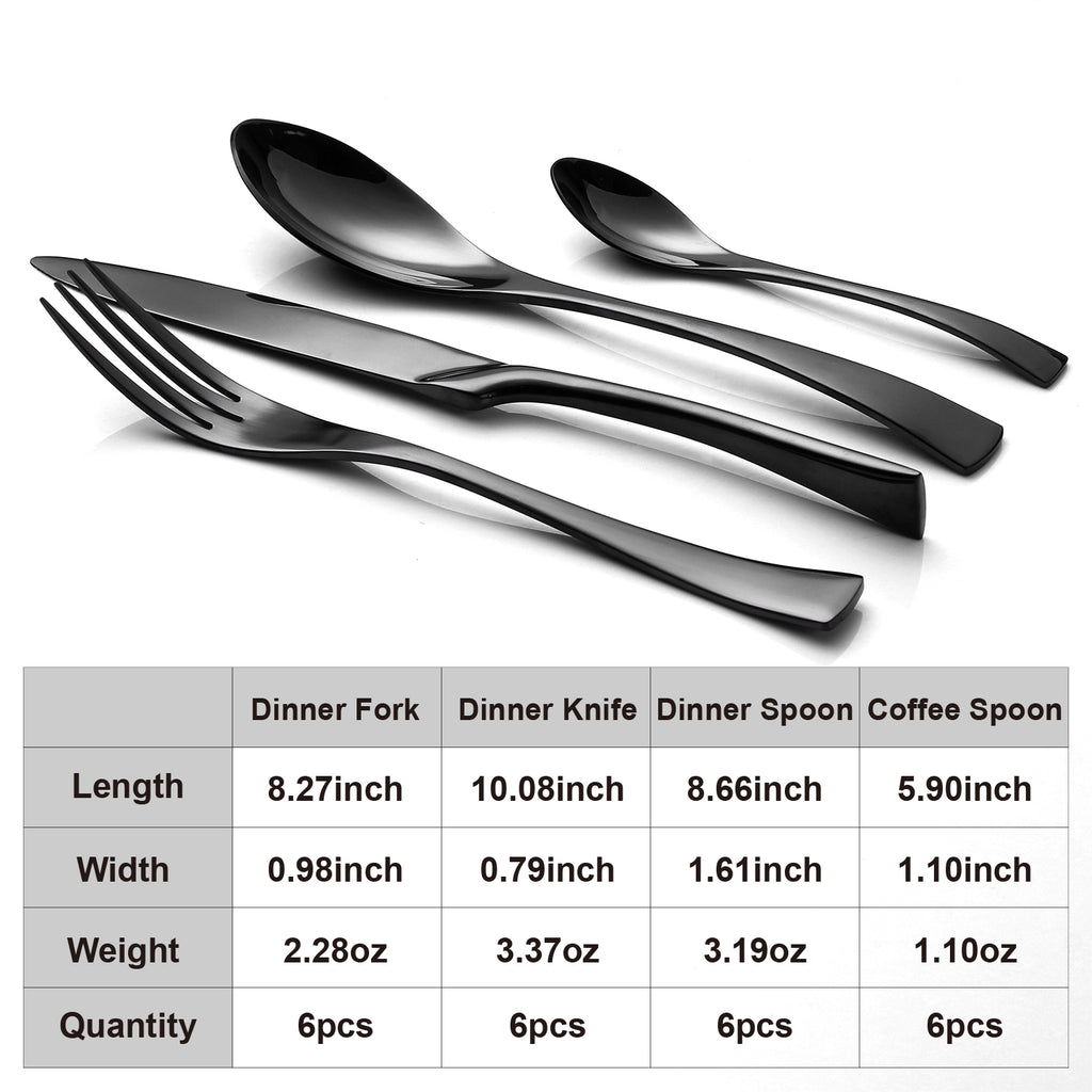balck cutlery set