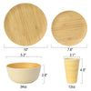 LEKOCH® Eco Friendly Bamboo Fiber Dinnerware Set 4pcs - lekochshop