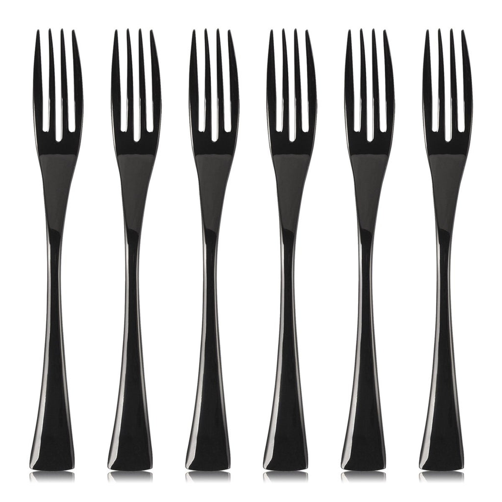 black Stainless Steel Appetizer Forks