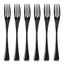 LEKOCH 7 Inches /18 cm Kaya Black Stainless Steel Appetizer/Salad/Dessert Forks Set of 6