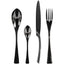 LEKOCH® 24 Pieces Stainless Steel Flatware Black Cutlery Set for 6