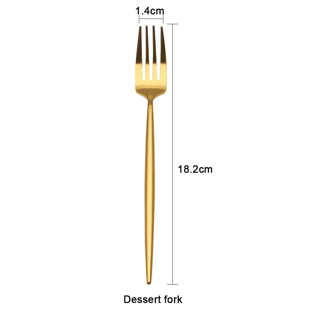 gold Stainless Steel Salad Foks