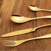 LEKOCH® 24 Pieces Stainless Steel Flatware Gold Cutlery Set for 6 Person