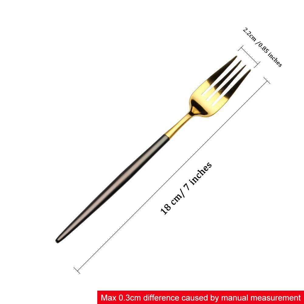 black gold Stainless Steel Salad Foks