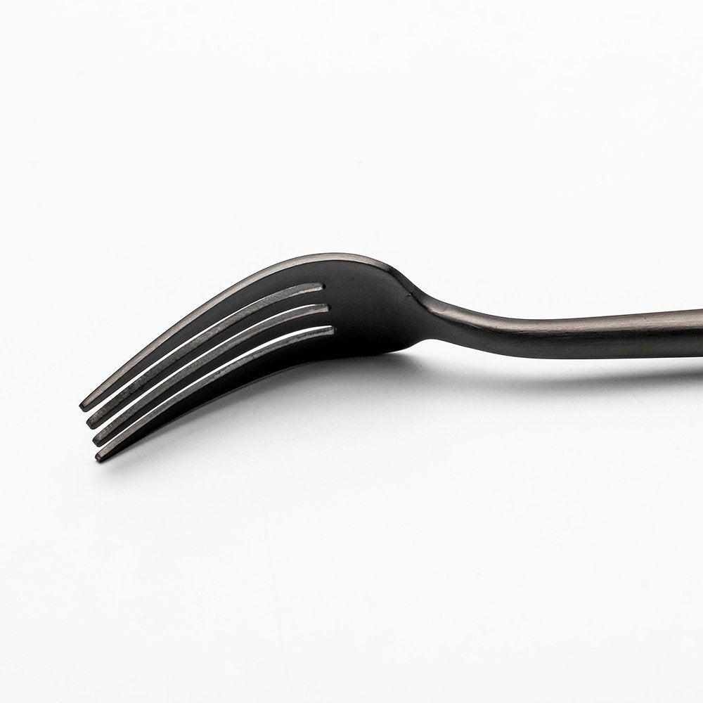 Black Stainless Steel Dessert Forks
