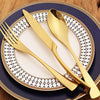 LEKOCH® 24 Pieces Stainless Steel Flatware Gold Cutlery Set for 6 Person