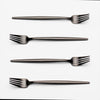 black Stainless Steel Appetizer Forks