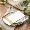 LEKOCH 100 pcs Airlaid Quality Foled White Napkins with Elegant Gold Degsin Disposable Linen Feel Paper Napkins for Wedding Parties Christmas 43 * 30 cm