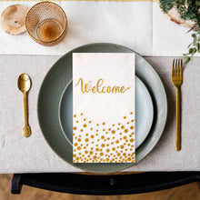 LEKOCH 100 PCS, “Welcome" Paper Napkins for Wedding 2ply, Disposable Napkins with Elegant Design Perfect for Wedding Special Events