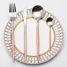 LEKOCH® 4 Pieces Classical Series Silver&Pink Cutlery - lekochshop