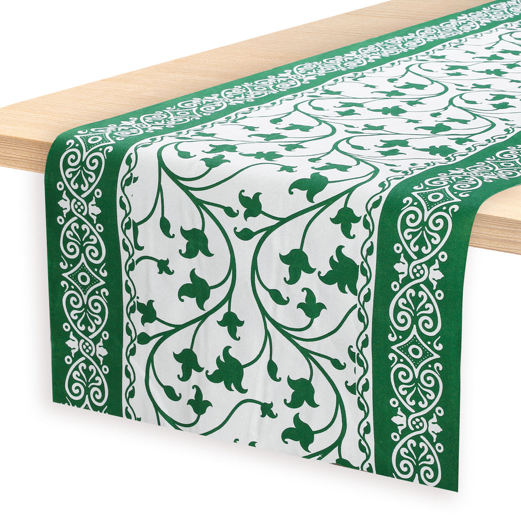 LEKOCH Jetables Vert Airlaid Chemins de Table en Papier Roll Placemats Line Feel for Dining Table Cover