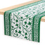 LEKOCH Disposable Green Airlaid Paper Table Runners Roll Placemats Line Feel for Dining Table Cover