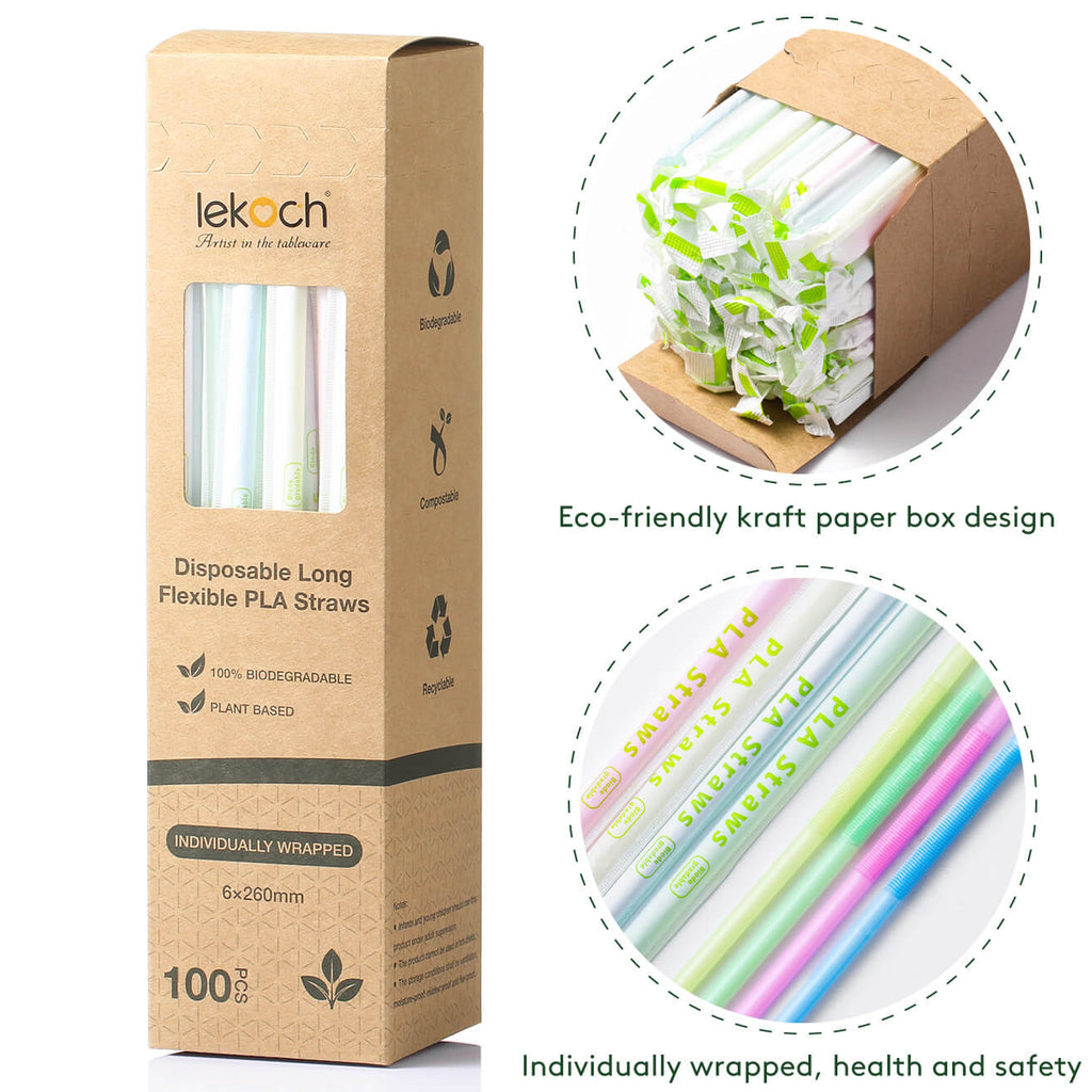 Disposable biodegradable straws