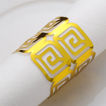 LEKOCH 50 pcs Disposable Paper Gold Napkin Rings, Napkin Rings for Table Decoration, Wedding, Party