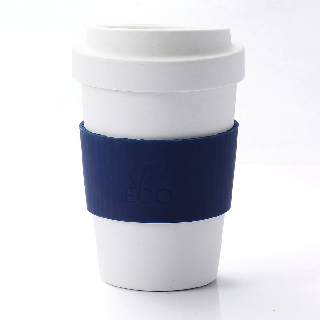 Reusable Coffee Cups with Lids, Natural Fiber Coffee Mug and Travel Cup,  Food-Grade Coffee Travel Mug 