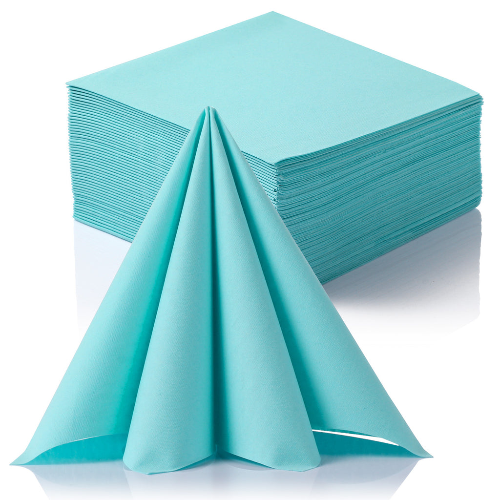 50 Serviettes en papier bleu ciel 33 x 33 cm - Vegaooparty