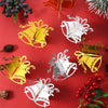 LEKOCH 50 pcs Ronds de Serviette Jetables en Papier Doré, Cloches de Noël Ronds de Serviette pour Décoration de Table de Noël, Mariage, Fête