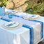 LEKOCH Disposable Blue Airlaid Paper Table Runners Roll Placemats Line Feel for Dining Table Cover