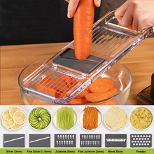 LEKOCH 6 in 1 Multi Mandoline Transparent Vegetable Slicer Cutter