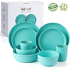LEKOCH® Blue Eco Friendly Bamboo Fiber Dinnerware 10pcs/ 2sets - lekochshop