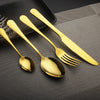 LEKOCH® 4 Pieces Simple Series Gold Cutlery - lekochshop