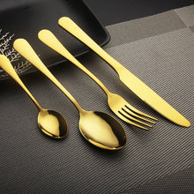 LEKOCH® 24 Pieces Stainless Steel Flatware Black Cutlery Set for 6 –  lekochshop