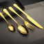 LEKOCH® 4 Pieces Simple Series Gold Cutlery